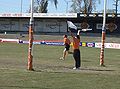 Australian Rules football umpire goal.JPG
