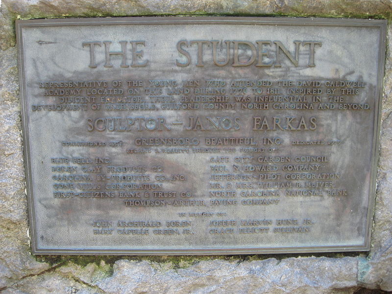 File:"The Student" plaque.jpg