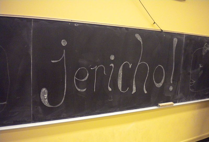 File:"jericho!" written on board for jericho! show.jpg