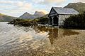 Boat shed and Cradle Mountain at Dove Lake, Tas 2.jpg